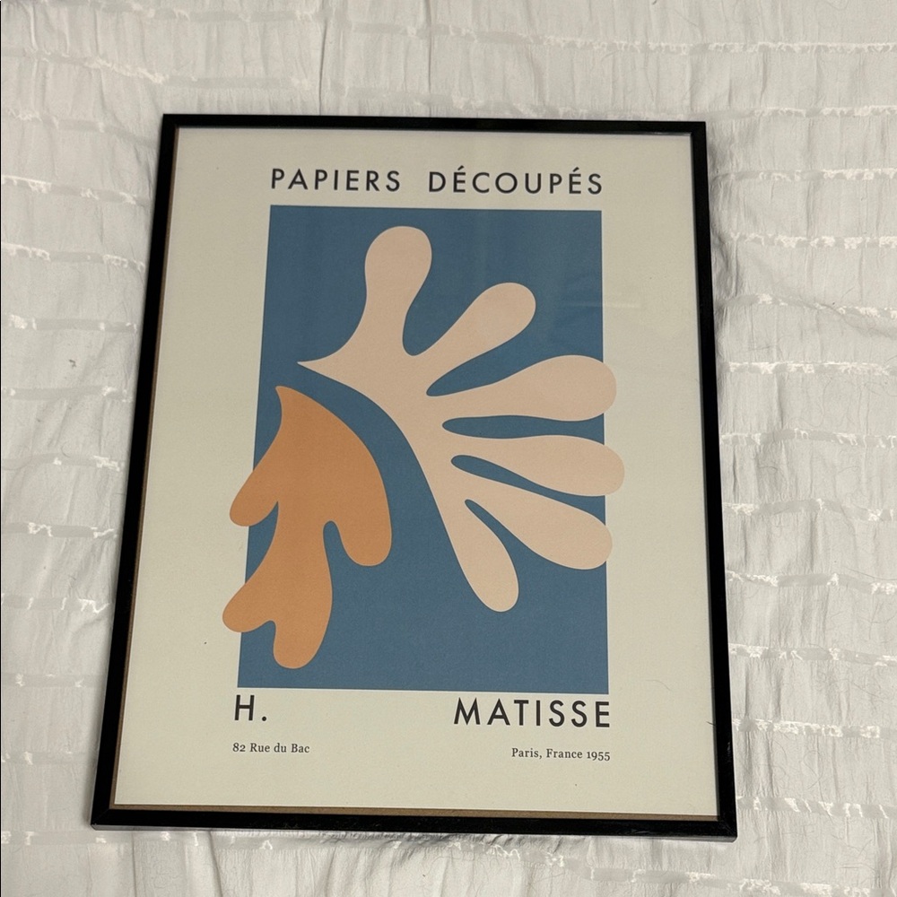 Matisse Blue and Tan Art Poster